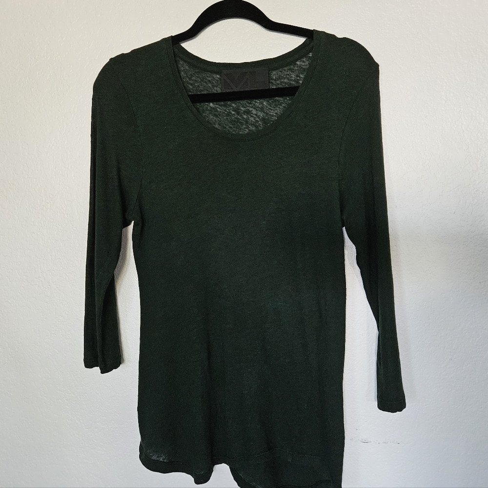 Jenni Kayne Linen 3/4-Sleeve Slim Tee